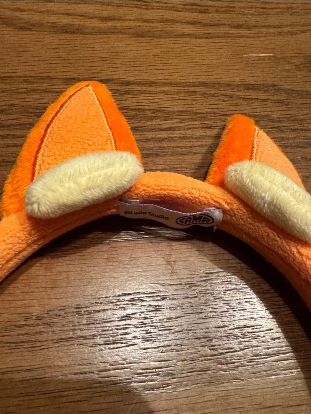 Bluey show Bingo Headband Ears Orange Plush Dog Ear Headband with Cream Accents